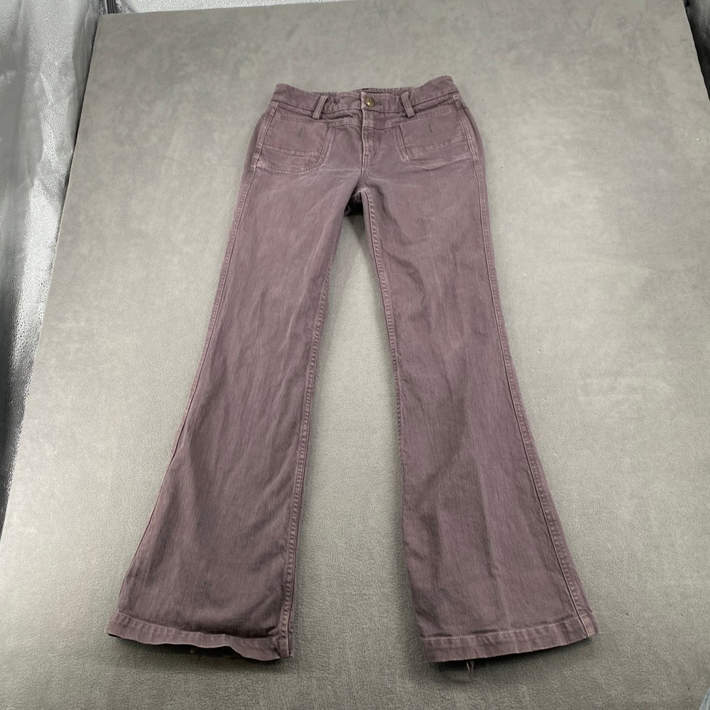 Level 99‎ Dusty Purple Low Rise Flare Leg Patch Pocket Trousers Size 29x32